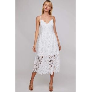 ASTR the Label - White Lace Midi Dress